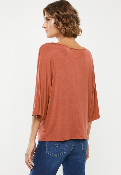 edit - Wide sleeve tee - rust