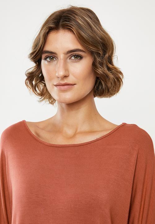 edit - Wide sleeve tee - rust