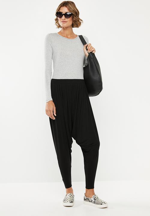 edit - Knit harem pants - black