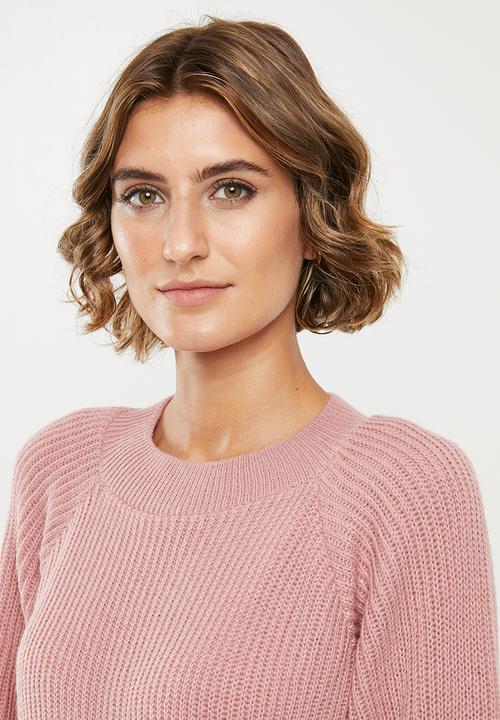 edit - Raglan rib jumper - pink