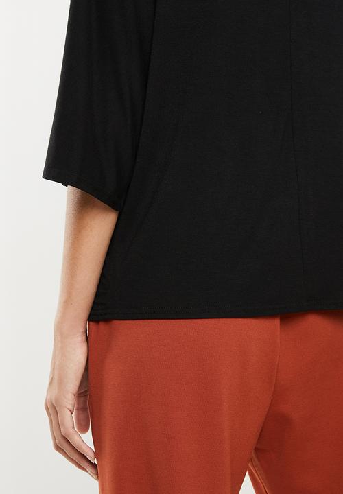 edit - Wide sleeve tee - black