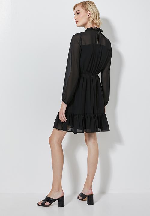 Superbalist - Waisted pie crust dress - black