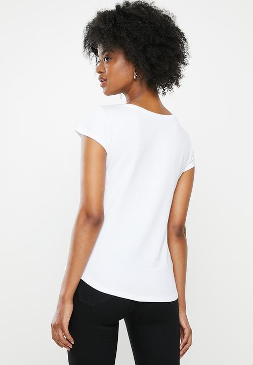 SISSY BOY - Round neck basic with logo - white