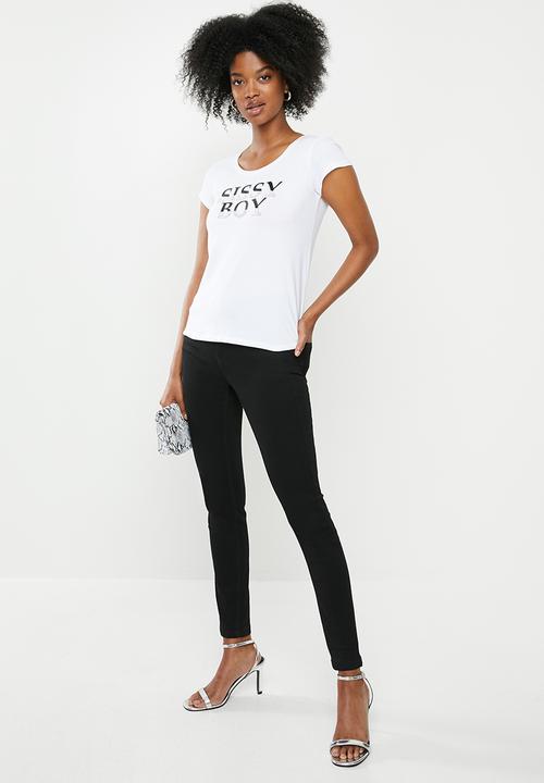 SISSY BOY - Round neck basic with logo - white