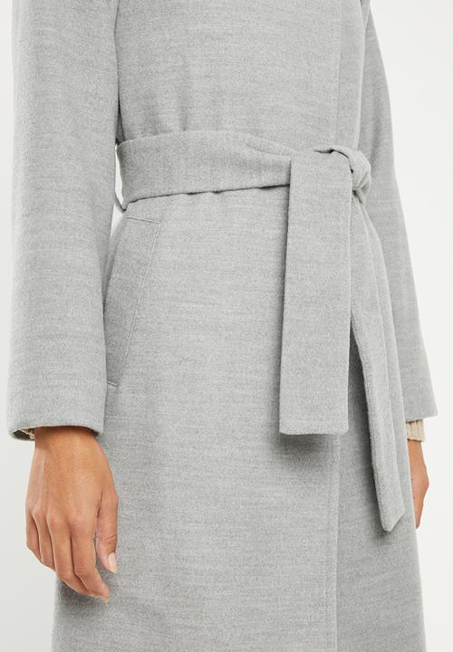 edit - Funnel neck coat - grey