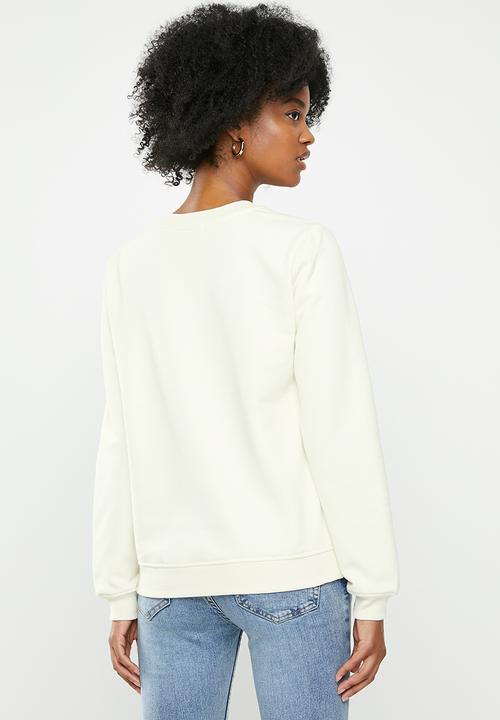SISSY BOY - Logo sweater with bling detail - cream 