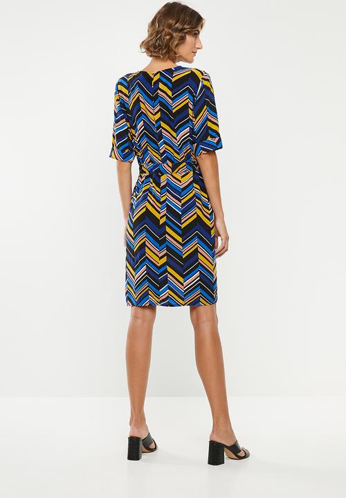 Jacqueline de Yong - Alexa belted dress - multi
