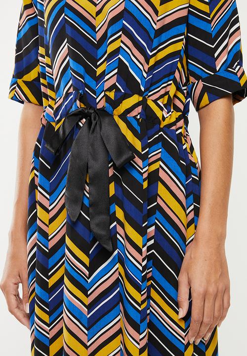 Jacqueline de Yong - Alexa belted dress - multi