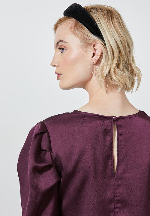 Superbalist - Mutton sleeve shell blouse - purple