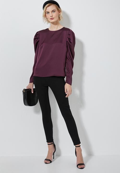 Superbalist - Mutton sleeve shell blouse - purple