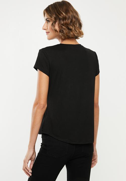 edit - 2pack basic scoop neck tee - white & black