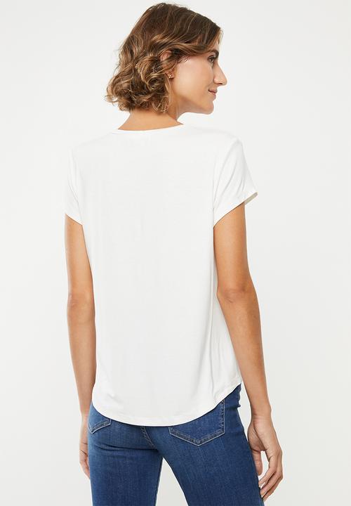 edit - 2pack basic scoop neck tee - white & navy