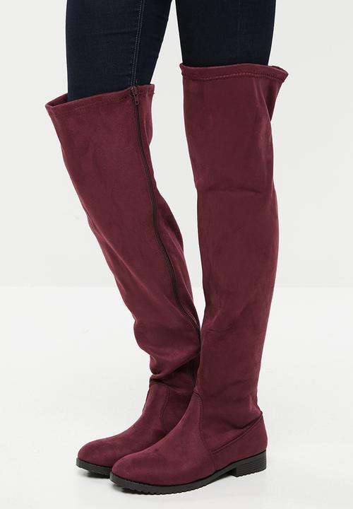 Madison® - Mia over the knee boot - burgundy
