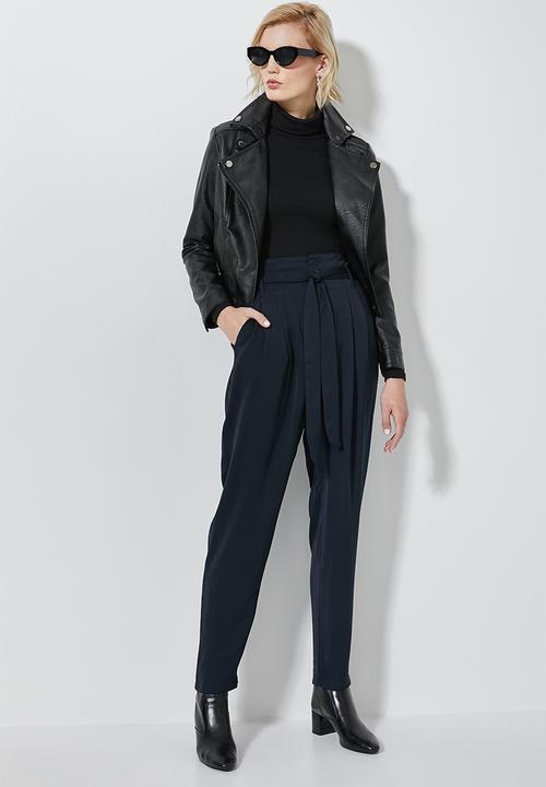 Superbalist - Paperbag trousers - navy