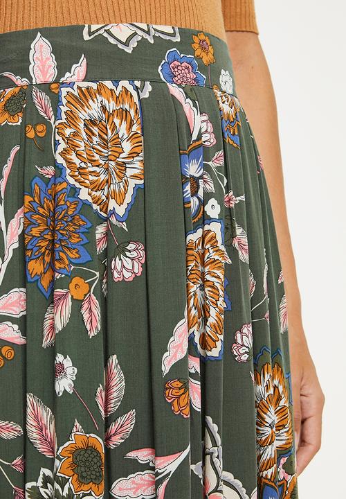 Jacqueline de Yong - Mandi midi skirt - green