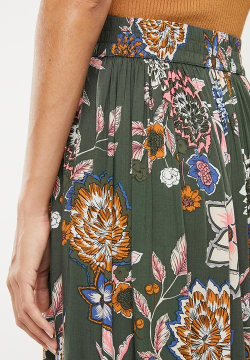 Jacqueline de Yong - Mandi midi skirt - green