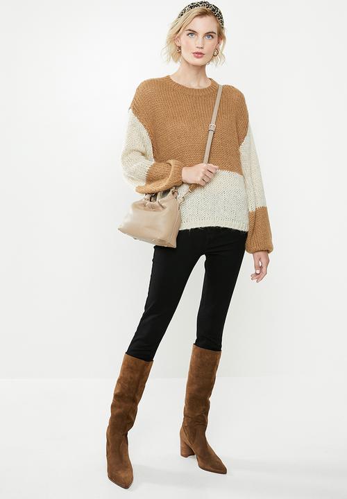 Vero Moda - Apollo ls o-neck blouse - tobacco brown