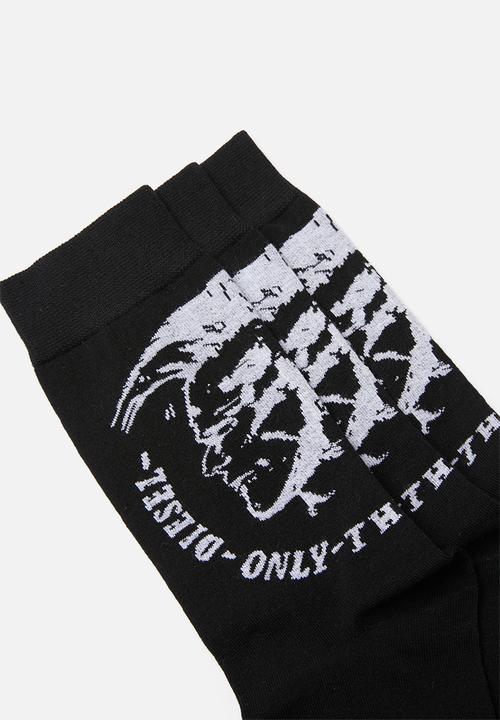Diesel  - Ray 3 pack socks - black & white