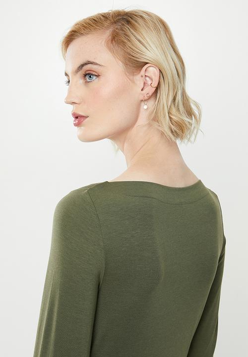 Vero Moda - Panda modal long sleeve top - green