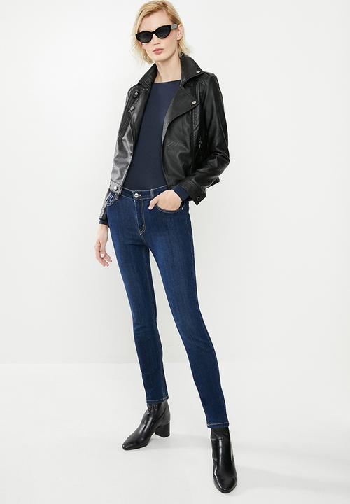 Vero Moda - Panda modal long sleeve top - navy 