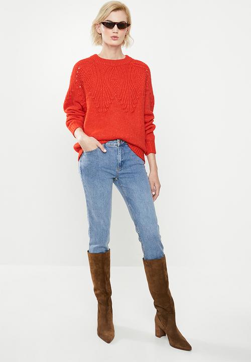 ONLY - Anelia long sleeve  pullover - fiery red