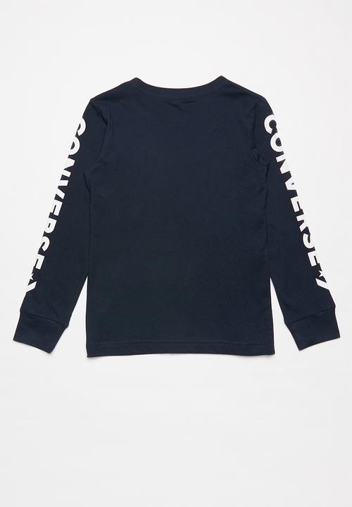 Converse - Converse boys star long sleeve tee - navy