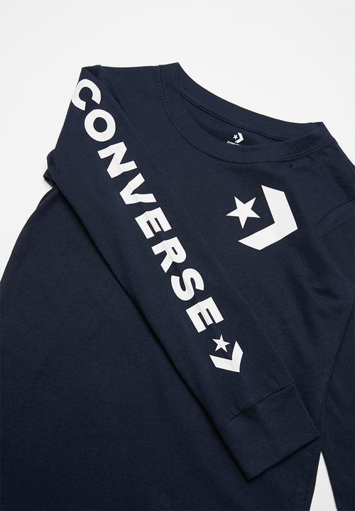 Converse - Converse boys star long sleeve tee - navy