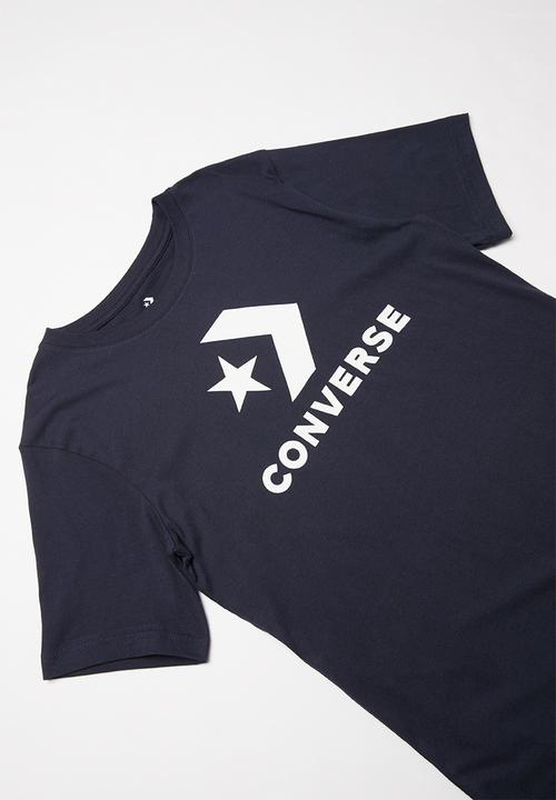 Converse - Converse boys stack wordmark graphic tee - navy