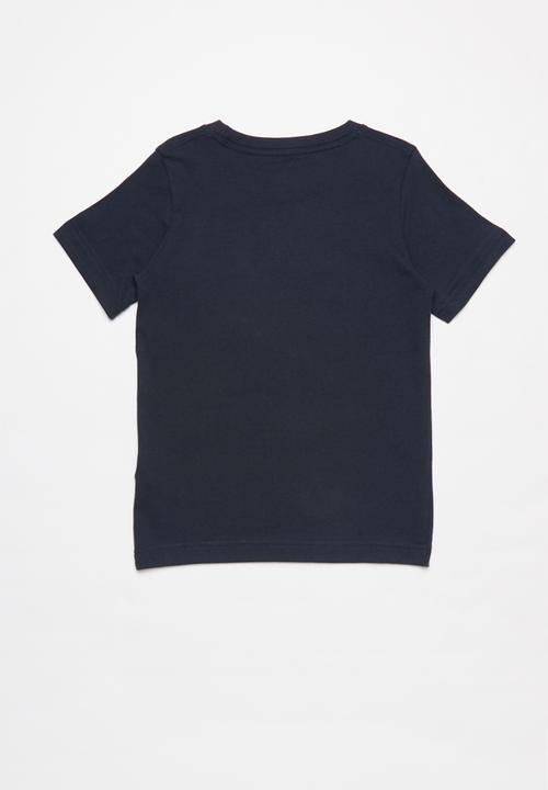 Converse - Converse boys stack wordmark graphic tee - navy