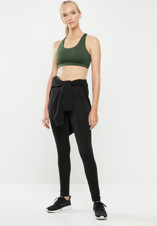 Cotton On - Workout cut out crop - khaki