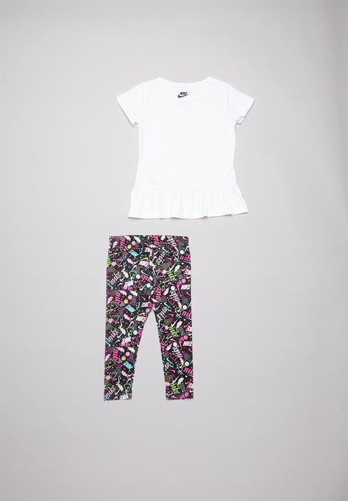 Nike - Nkg scribble tunic & leggings set - emerald rise