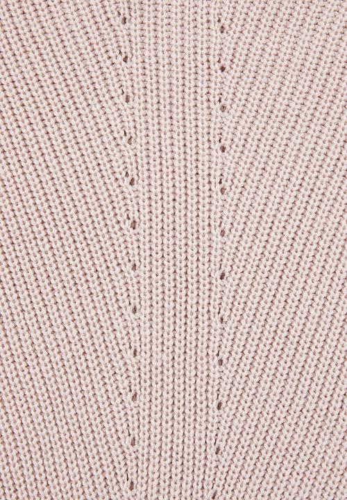 edit - Slouchy cowl neck jumper - pink