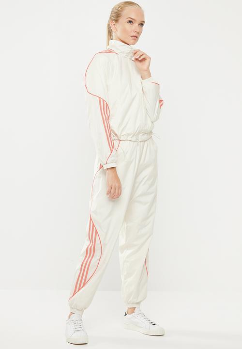 adidas Originals - Fakten track pants - white & orange