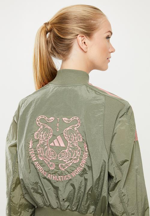 adidas Performance - Vrct woven jacket - green & pink