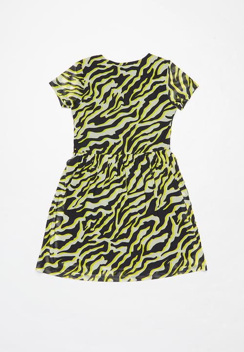 Name It - Lucky short sleeve dress - green & black 