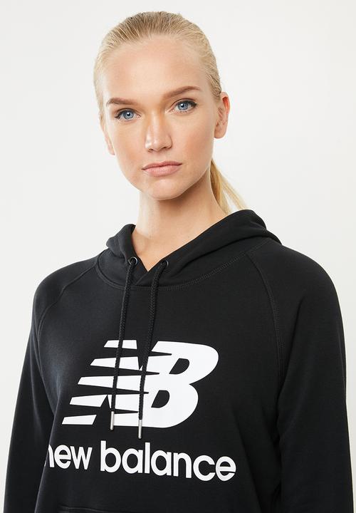 New Balance  - Essentials stack logo hoodie - black