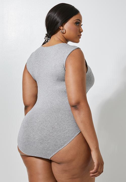 Superbalist - 2 pack high neck bodysuit - black & grey