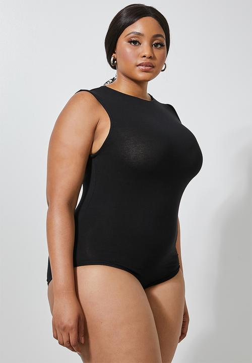 Superbalist - 2 pack high neck bodysuit - black & grey