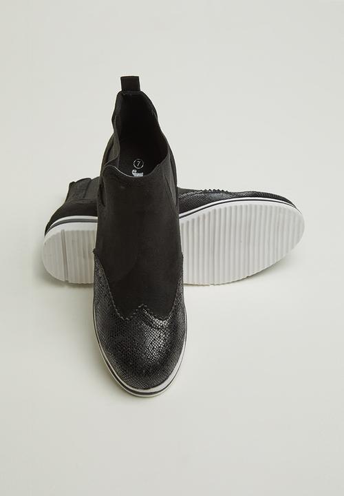 Jada - Flatform ankle boot - black