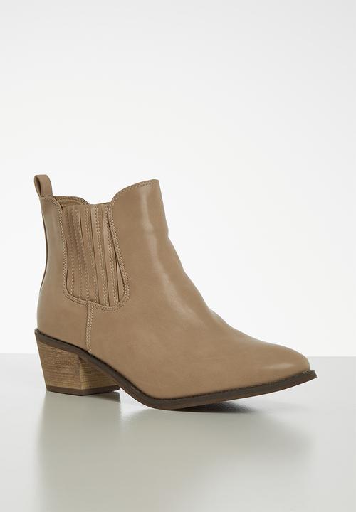 Jada - Pin tuck ankle boot - beige 