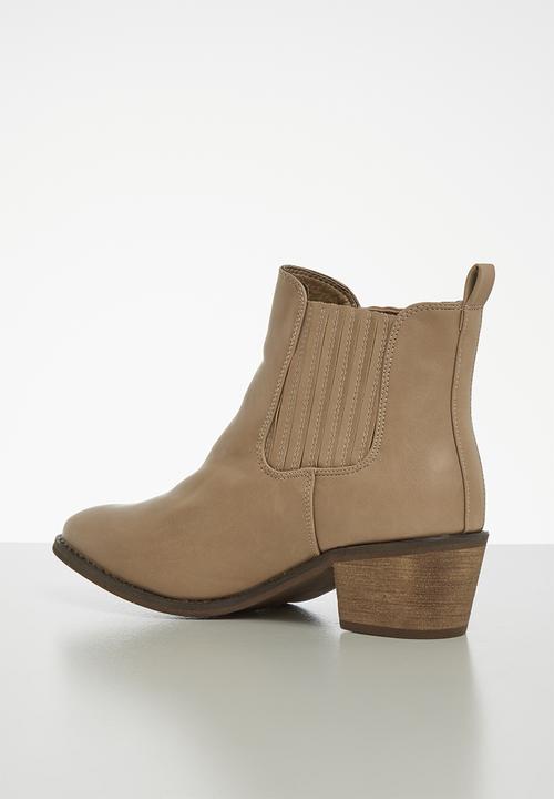 Jada - Pin tuck ankle boot - beige 