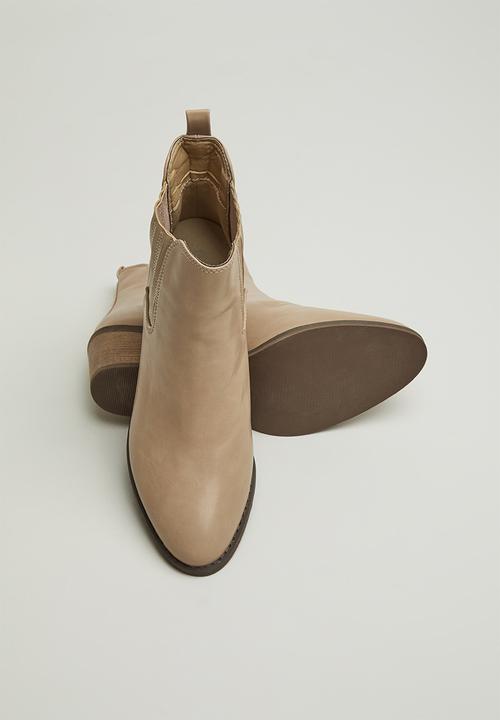Jada - Pin tuck ankle boot - beige 