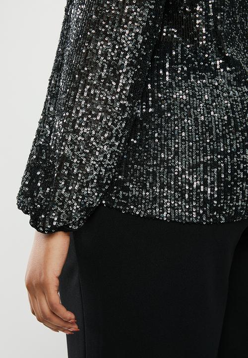 MILLA - Sequin blouse - black