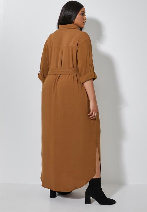 Superbalist - Maxi shirt dress - rust