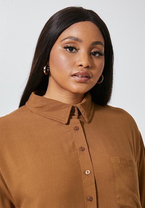Superbalist - Maxi shirt dress - rust