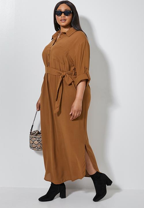 Superbalist - Maxi shirt dress - rust