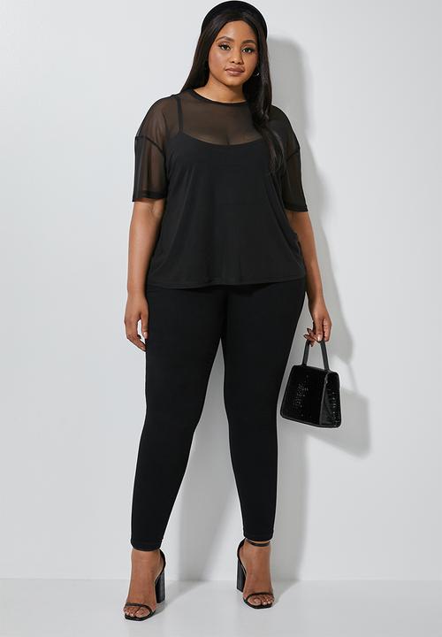 Superbalist - Single mesh top - black