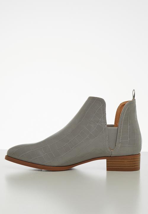 Jada - Croc detail ankle boot - grey