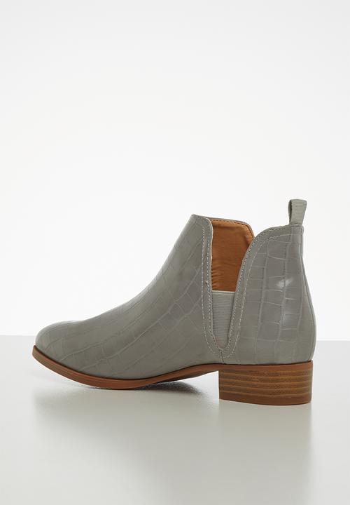 Jada - Croc detail ankle boot - grey