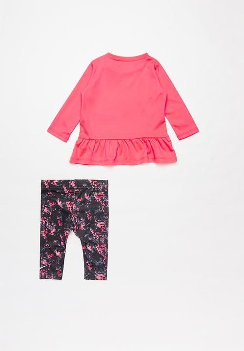 Nike - Nkg peplum tunic and leggings set - black & pink 